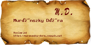 Muránszky Dóra névjegykártya