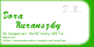 dora muranszky business card